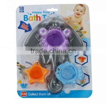 YX2804910 4 pc water cup game and octopus toy bath toy