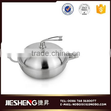 heat-resistant G type round chinese wok pan