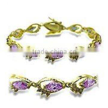 925 SS Light purple cz bracelets 415702