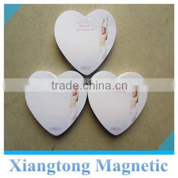 promotional white heart shape fridge magnet notepads