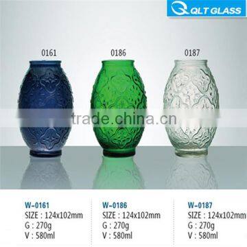 wholesale hot sale glass candle holders with customer design color
