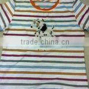 Children 100% cotton short sleeve stripe and printed t-shirt