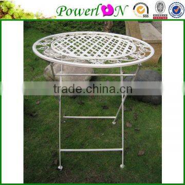 Wholesale New Folding Antique Wrough Iron Round Table Outdoor Furniture For Garden Patio Indoor J11M TS05 X00 PL08-5085