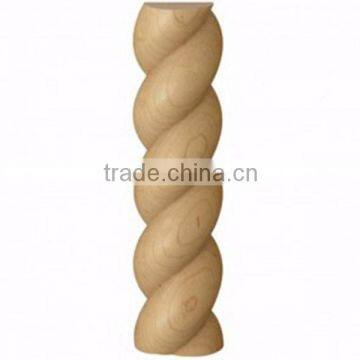 Decorative full round wood rope moulding in high quality from china