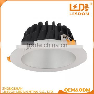 high lumen indoor aluminum dimmable 5w 7w 12w 24w 36w led round downlight