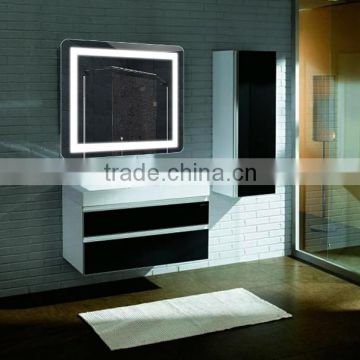 Modern design waterproof LED bathroom lighted mirror France with button switch