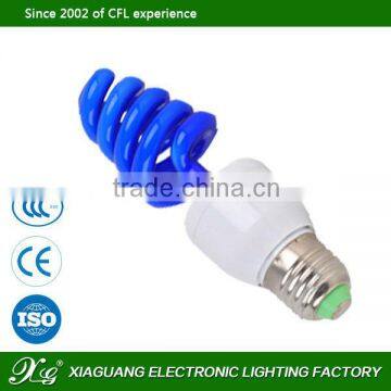 XG-Lighting Factory Low Price!!! 2013 new color half spiral energy saving lamp for home