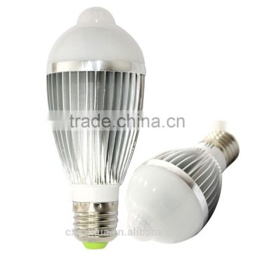 China supplier pir sensor bulb E27 B22 3w 5w 7w sensor led lights