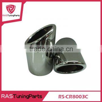 Little Long 304 Stainless Steel Exhaust Muffler Tip Stainless Steel Pipe For 2005-2012 Aud.i A6L