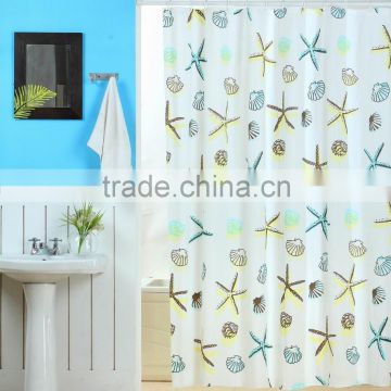 PE SHOWER CURTAIN WITH COLORFUL SEALIFE DESIGN