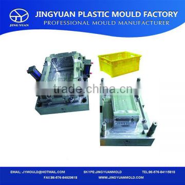 Plastic fishing turnover box mould fish stackable crate container injeciton mould