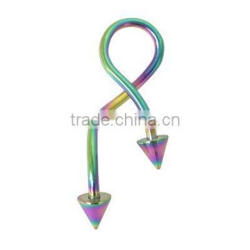Colorful Titanium Industrial Barbell Jewelry Body Piercing