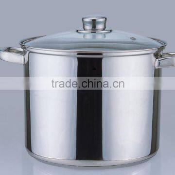 stainless steel casserole with glass lid