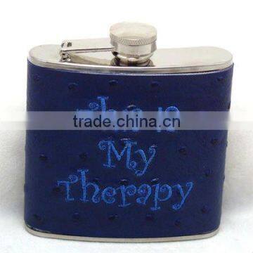 Novelty stainless hip flask.Therapy Pocket Flask