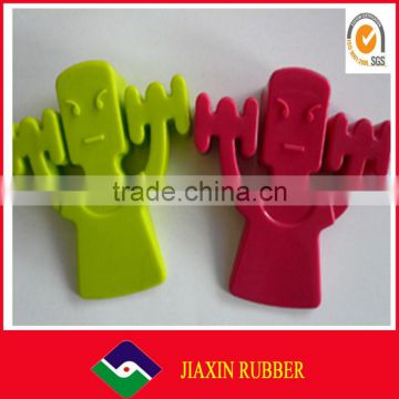 Factory Custom design shape rubber silicone doorstop with OEM logo