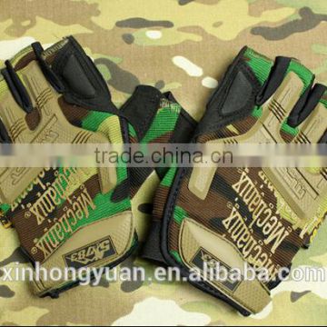 camouflage antislip abrasion proof military half finger tactical gloves/cycling gloves