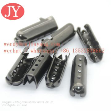 25mm nickle black color metal brass aglets for cord / metal aglets for shoelace