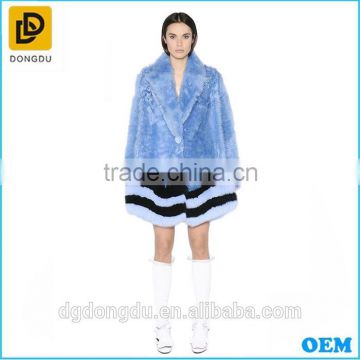 2016 Latest with fashionable cheap blue fur coats wholesale