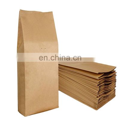 Coffee Bag Air Valve Kraft Paper Eight Side Sealing Aluminum Foil Self-sealing Bag Custom Made Coffee Bags