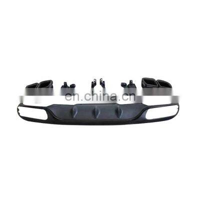 Wholesale Rear car bumper For benz E63s AM rear lip exhaust pipe