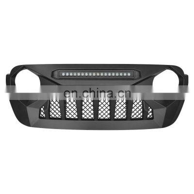 Grille  For Jeep Wrangler JL/ 2018-2021 For Jeep Gladiator JT 2018-2019 Demon Matte black ABS