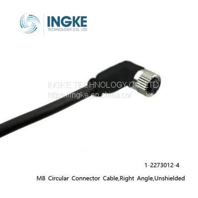 1-2273012-4,M8 Circular Connector Cable,Right Angle,Unshielded,INGKE