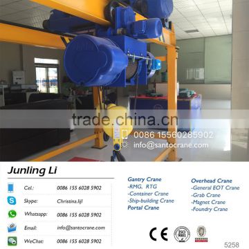 High Quality and Low Price Double Speed Mini Electric Wire Rope Hoist 300Kg