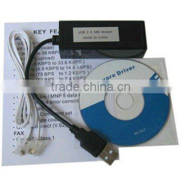 USB 2.0 fax model RJ11 56K V.92 / V.90 External Dial up Voice Fax Data Modem