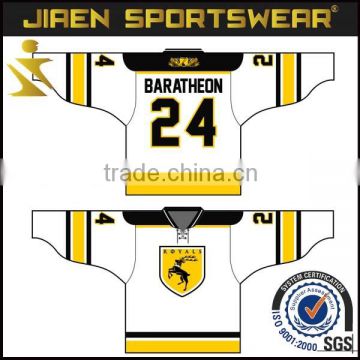 2016 sublimation cheap custom ice hockey jersey Dye Sublimated Youth Ice Hockey Jerseys/uniforms