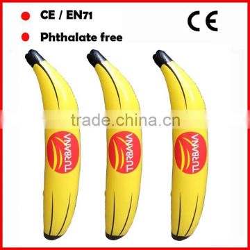 Promotional toys inflatable banana with logo printed European approval