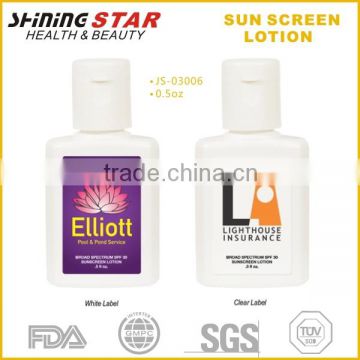 2016 new health product SPF30 organic sunscreen lotion
