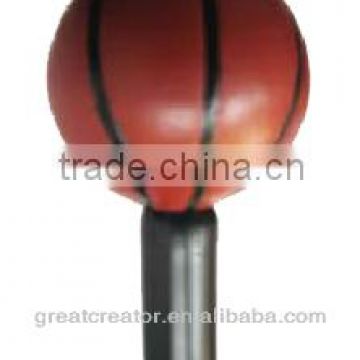 Decorative Kids Curtain Rod With Basketball Finial