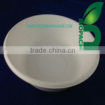 100% Biodegradable Sugarcane Bagasse pulp 500ML Bowl with Cover