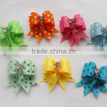 colors of rainbow dog bows for pet accessories