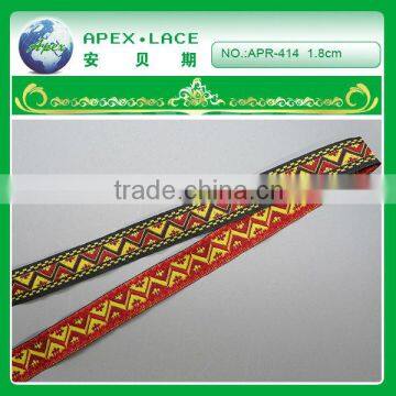 APR414 garment polyester webbing/ribbon/jacquard braids