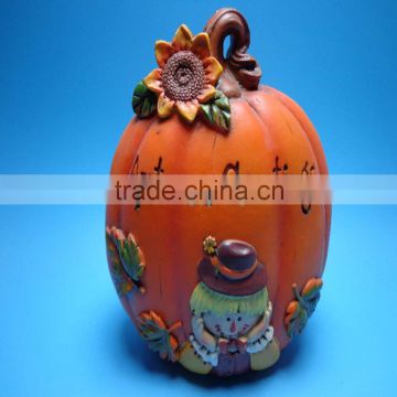 Customized Polyresin pumpkin sculpture for home decoration