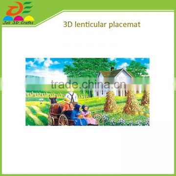 new design disposable 3d lenticular christmas gift placemat