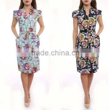 wholesale women dresses with flower prints made in Turkey