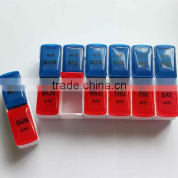Blank 7 days pill case plastic pill box 7 cases pill box SYH024