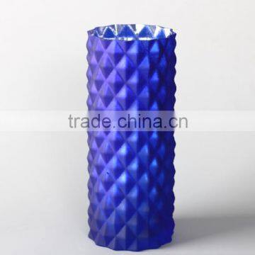 cylinder glass mercury vase with diamond