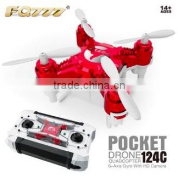 China good price camera drone 124C alloy mini pocket drone quadcopter with HD camera indoor flying toys with CE certificate