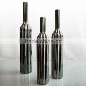Electroplate ceramic vase