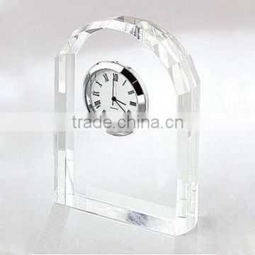 crystal blank tabletop clock