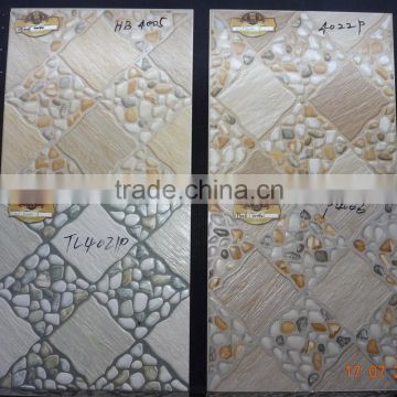 400x400mm decoration rustic floor tile 3D Inkjet printing flooring tile in china