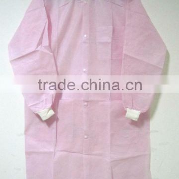 Disposable Pink Nonwoven Fabric Lab Coat