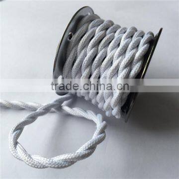 White electrical wire braided cable 2/3 core Edison DIY pendant cord