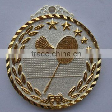 two tone badminton medal