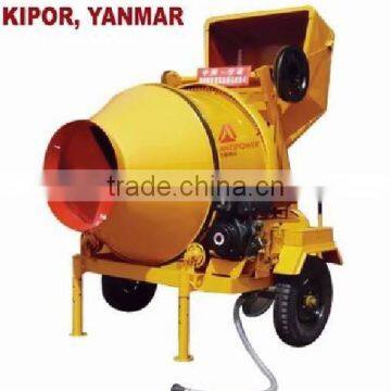 Small diesel concrete mixer with pump