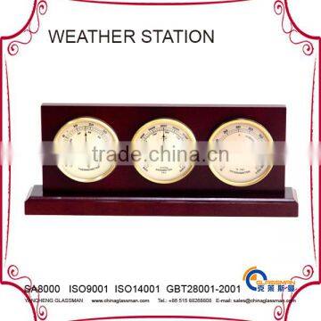 indoor multifunction weather station YG1615 with wood base