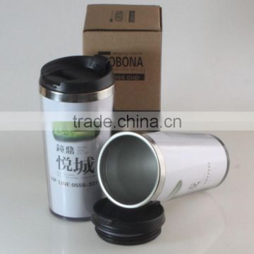 400ml design fashion model, stainless steel travel mug ,stainless steel auto mug